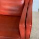 Vintage Danish mid-century Mogens Hansen 3 person cognac leather sofa
