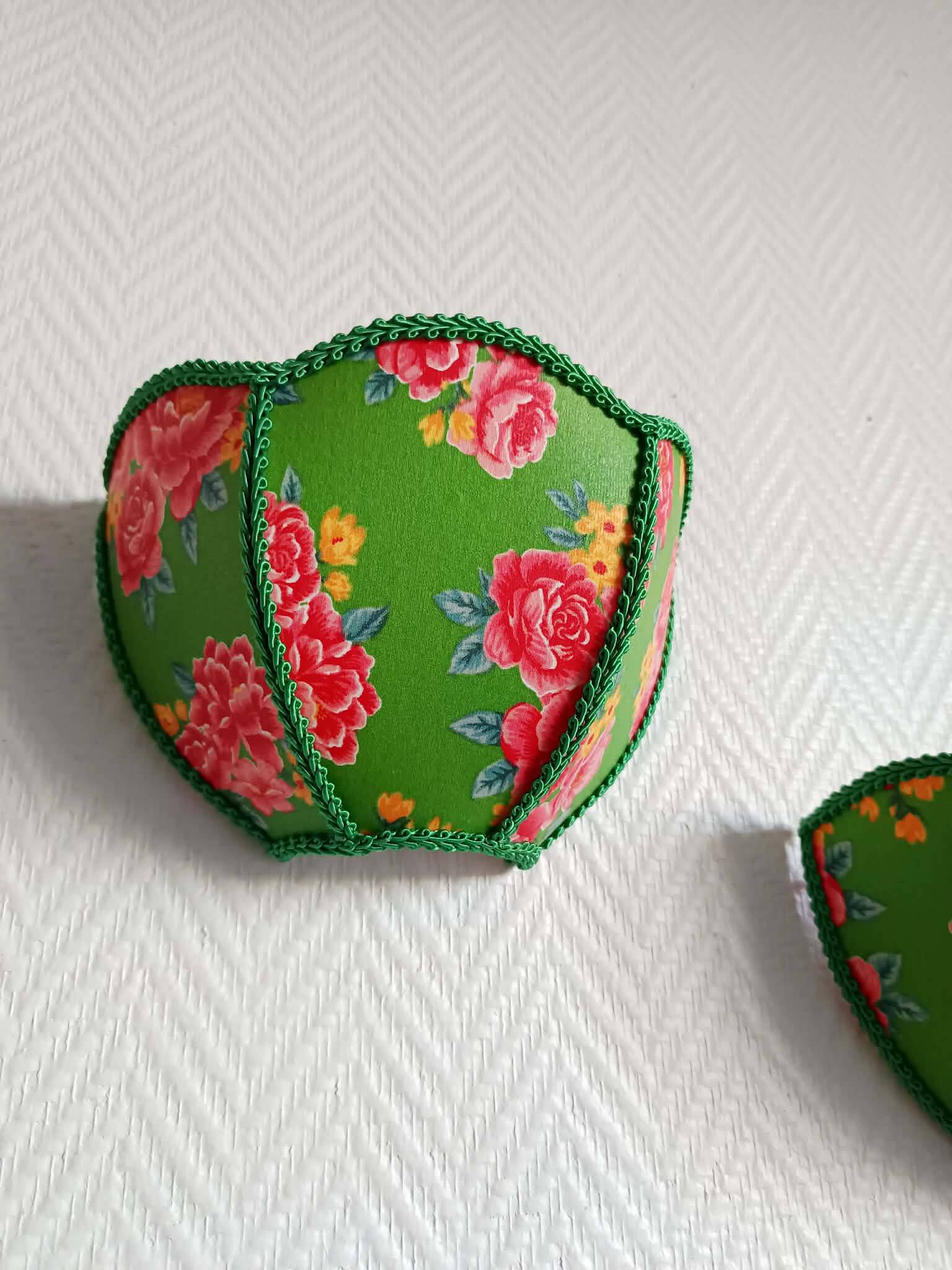 Pair of vintage flower wall lights