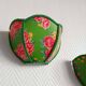 Pair of vintage flower wall lights