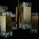 Italian glass and brass 12 lights chandelier produced by Sciolari in the 70