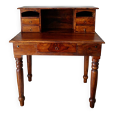 Tiered desk in solid walnut