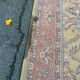 Persian rug in burgundy yellow wool, 200x300cm