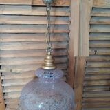 Original suspension lamp molded glass globe lace Rose edging dp 1122213