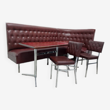 Bistro bench set + table + 2 chairs