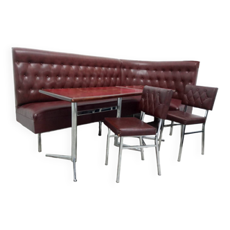 Ensemble banquette bistrot+ table+ 2 chaises