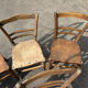 Studded bistro chairs with patterns