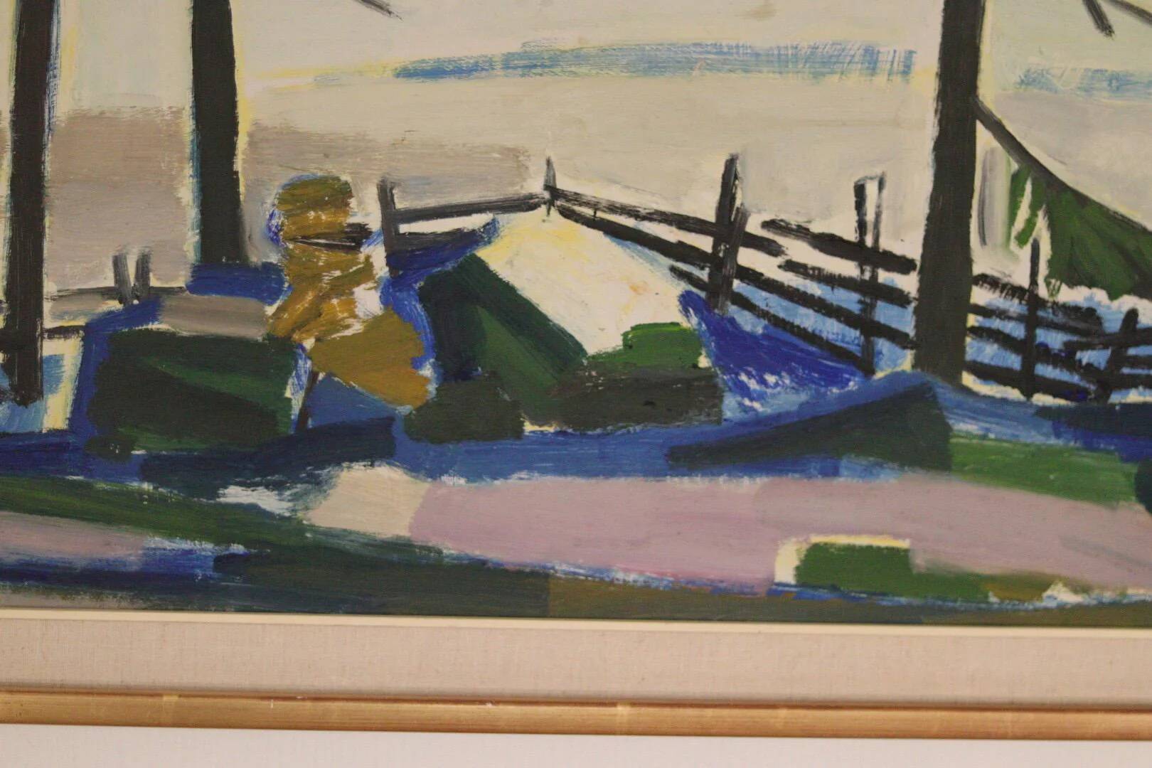 Winter day in the garden by Kåge Liefwendal 1960s