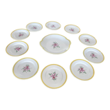 Service à gâteaux en porcelaine de Badonviller