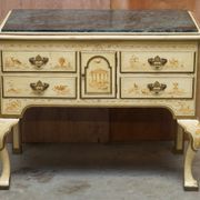 Chinoiserie Buffet with Marble Top in Chippendale Style
