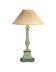 Carved, lacquered and gilded wooden lamp, 1950-1960, Louis XVI style.