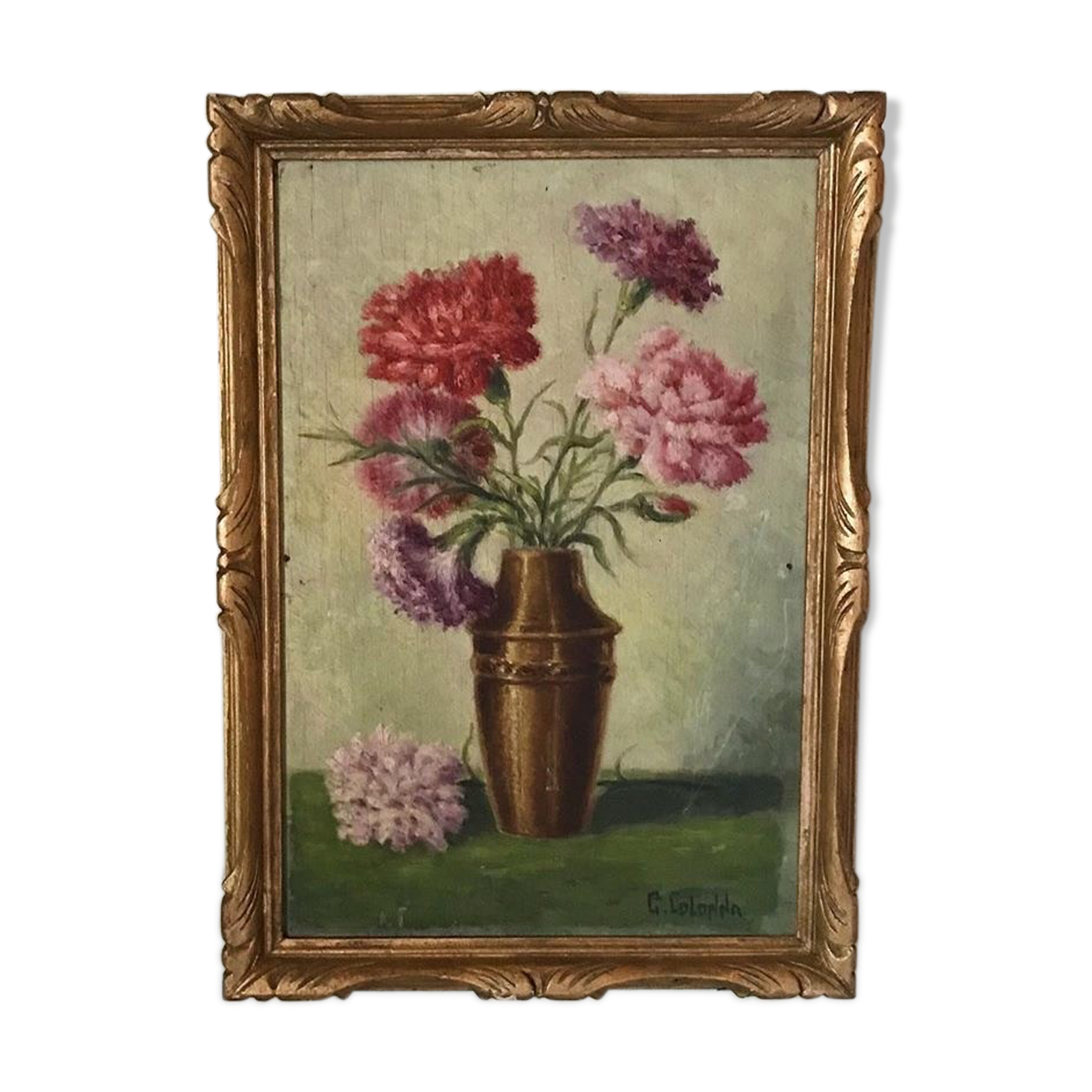 Oil painting bouquet of flowers