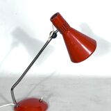 Stilnovo Milano, salmon orange table lamp from the 60s, signed