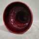 Vase in Vallauris earthenware signed orange and turquoise