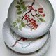 Barbotine dessert plates