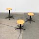 Vintage German industrial workshop stools, set of 3