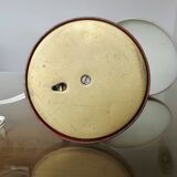 "Cocotte" lamp in brass and red lacquered metal, 1950s-60s.