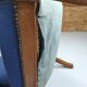 Armchair voltaire blue fabric