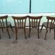 Set of 4 wooden bistro chairs - vintage - old