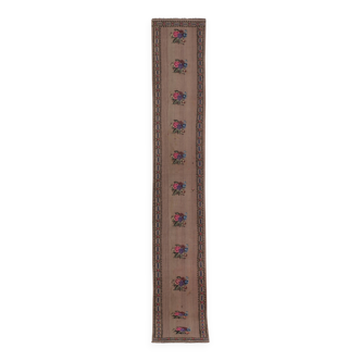 Tapis vintage turc de oushak tissé à la main 58x362 cm