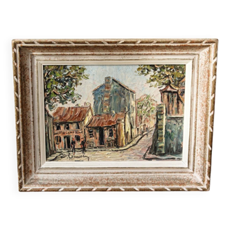 Oil on canvas, The Agile Rabbit, Montmartre, signed
