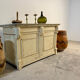 Double-sided shop counter furniture with 6 drawers, length 156 cm.