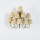 Wall sconce with nine arms in brass, France, circa 1950.