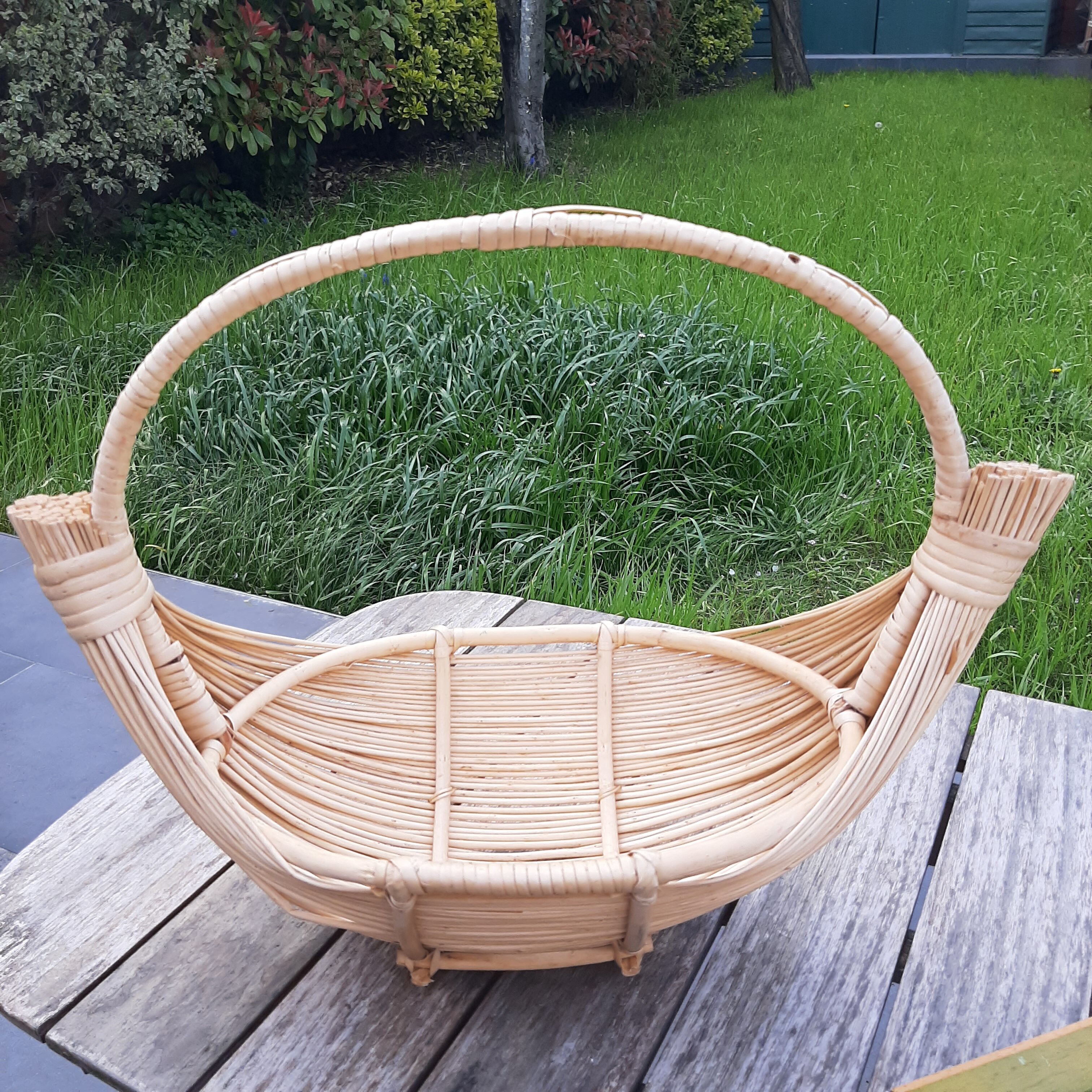 Vintage wicker fruit basket