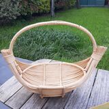 Vintage wicker fruit basket