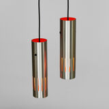 Pair of hanging lamps "Trombone" by Jo Hammerborg for Fog & Mørup