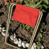Vintage canvas folding stool