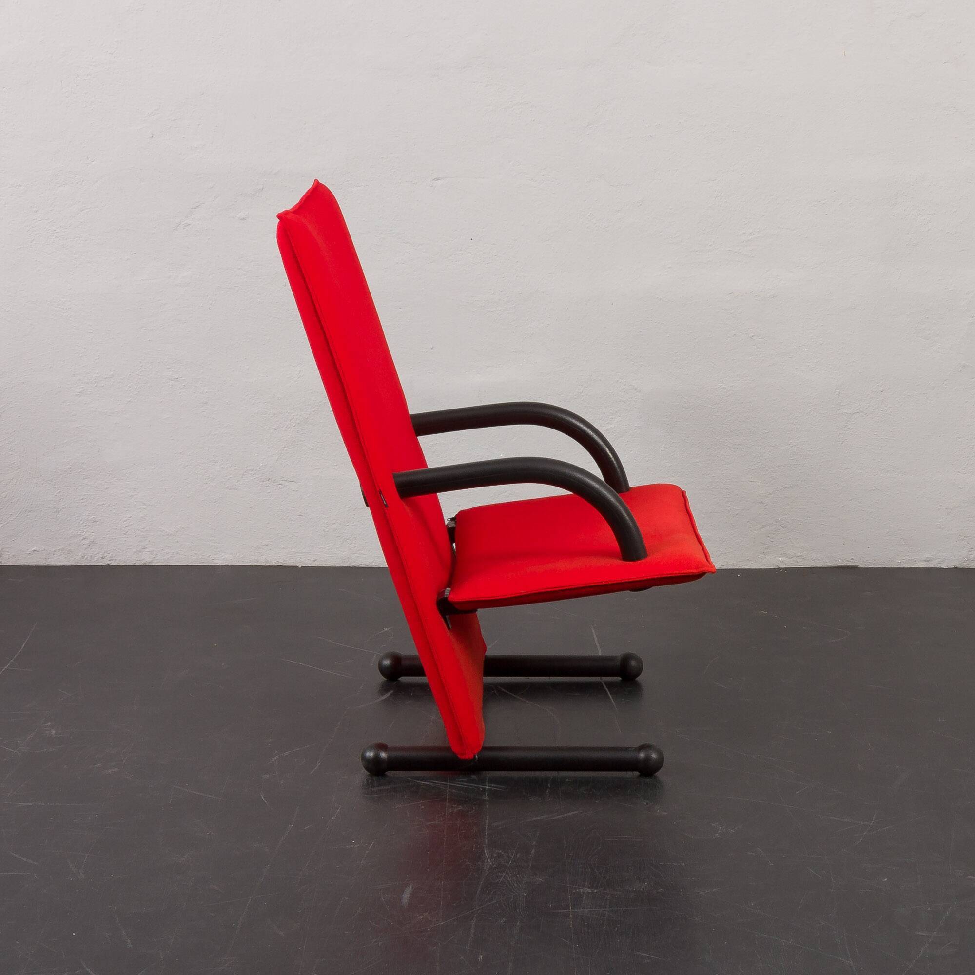 “T-line” high back lounge chair by Burkhard Vogtherr for Arflex, Italy 1980