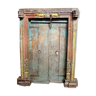 Country carved Indian door side old Rajasthan patina original old teak