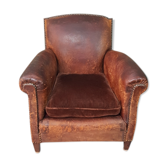 French leather armchair from the 1920