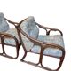 Pair of vintage rattan armchairs  
1960s–1970s