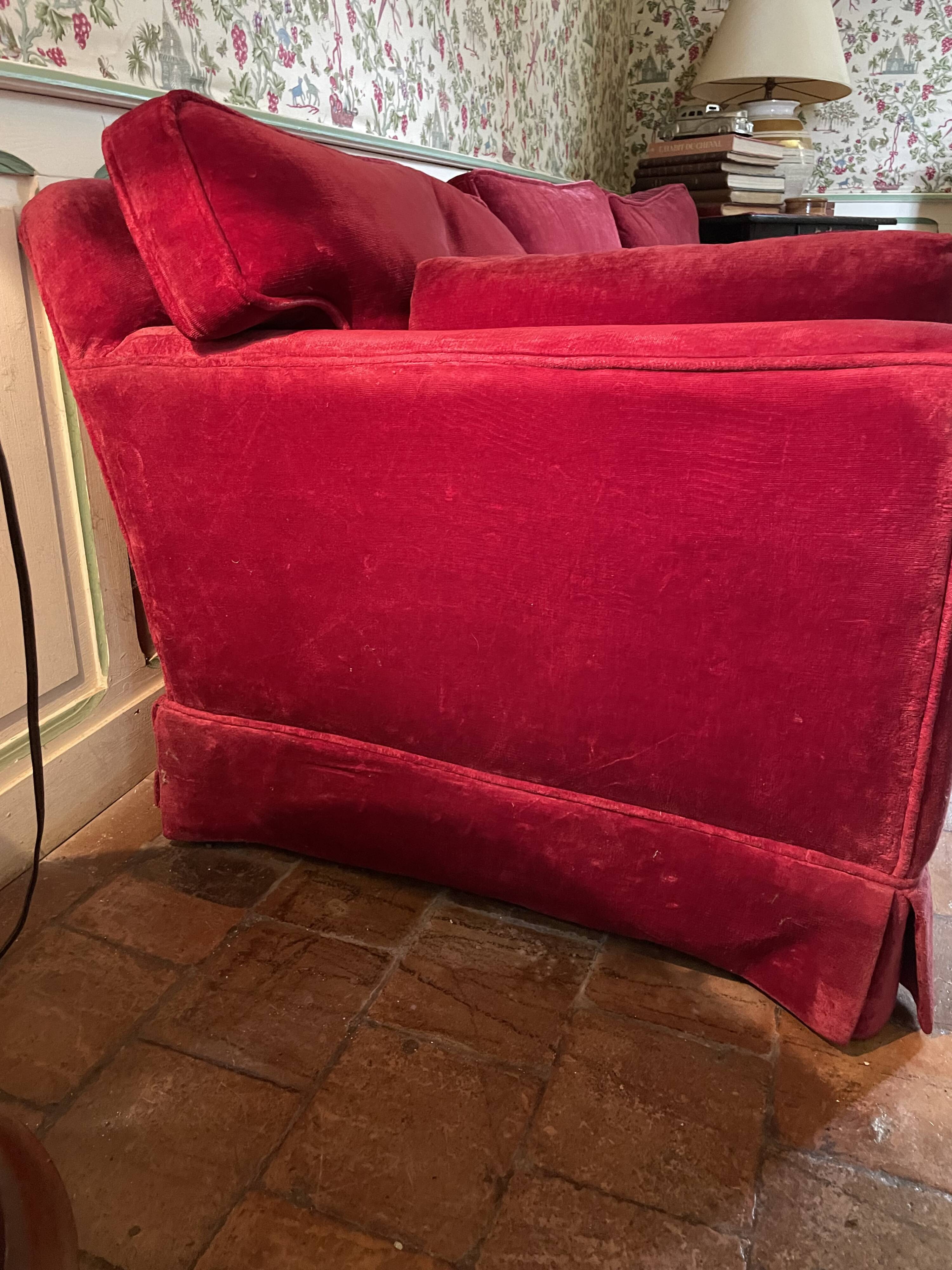 Velvet sofa