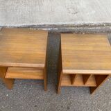Pair of Scandinavian wooden vinyl furniture