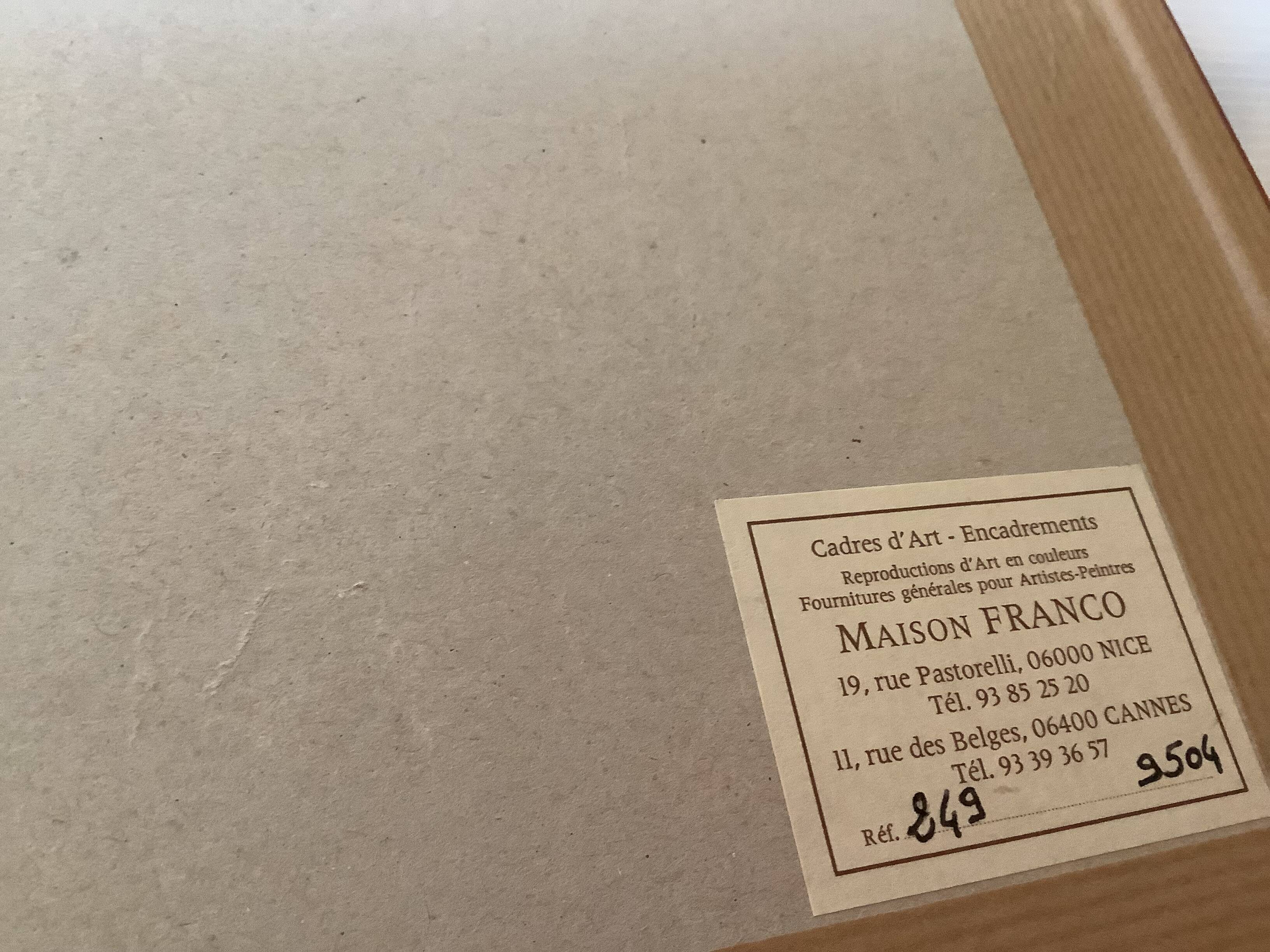 Saint Tropez port watercolor frame