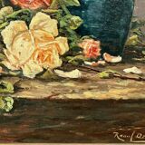 Raoul Delbové. Still life with roses.