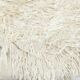 Vintage Handmade Shag Pile Rug Made of Natural Beige Mohair Wool