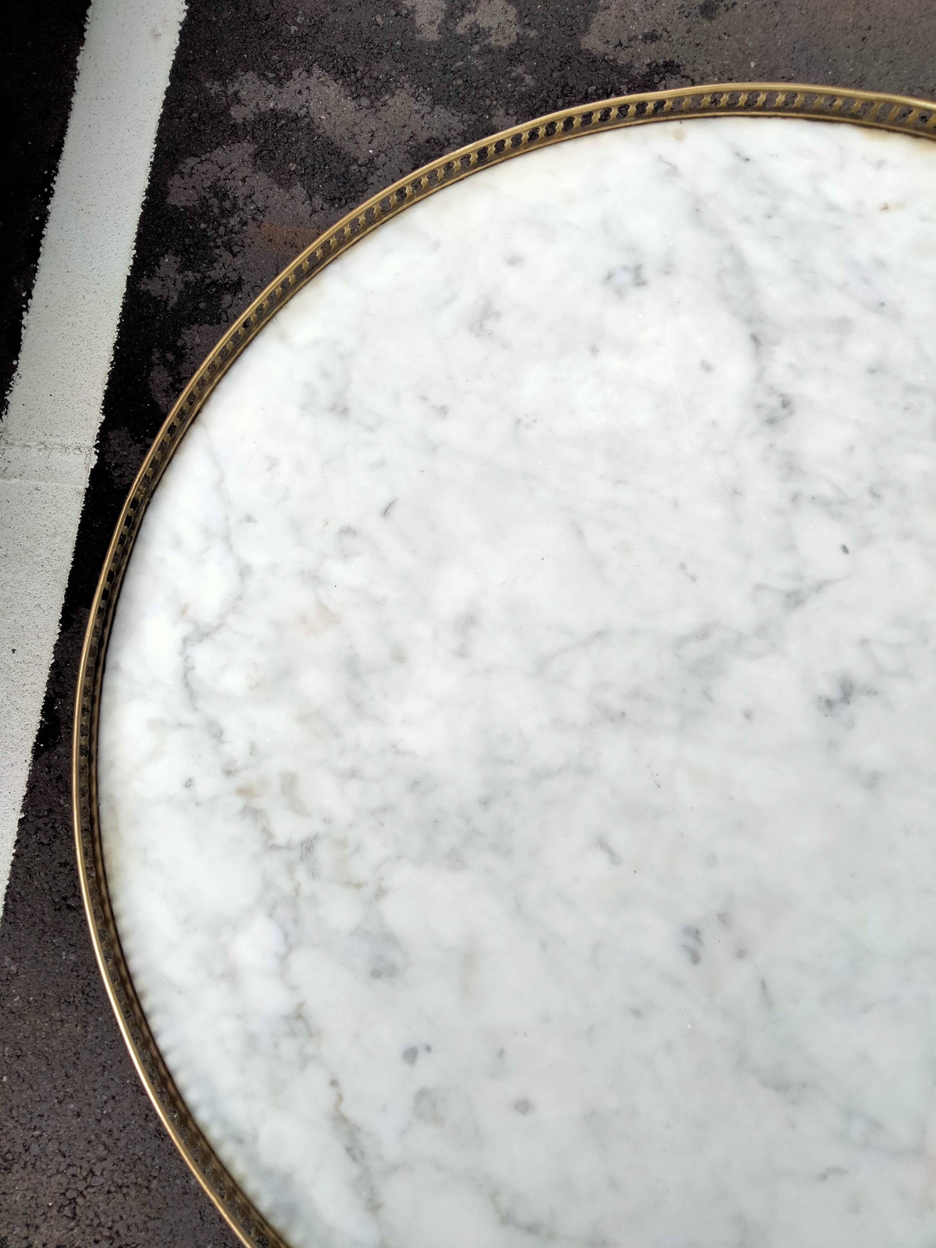 Coffee table hot water bottle marble top louis xvi old style