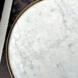 Table basse bouillotte plateau marbre style louis xvi ancienne