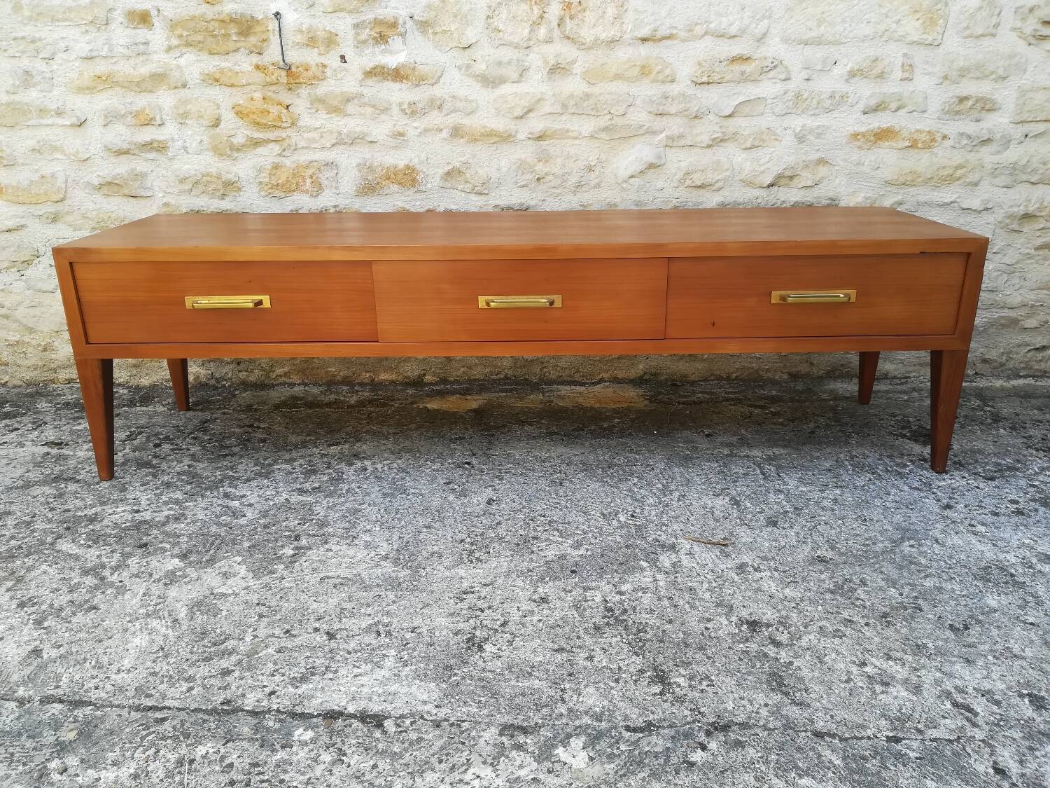 Low teak sideboard