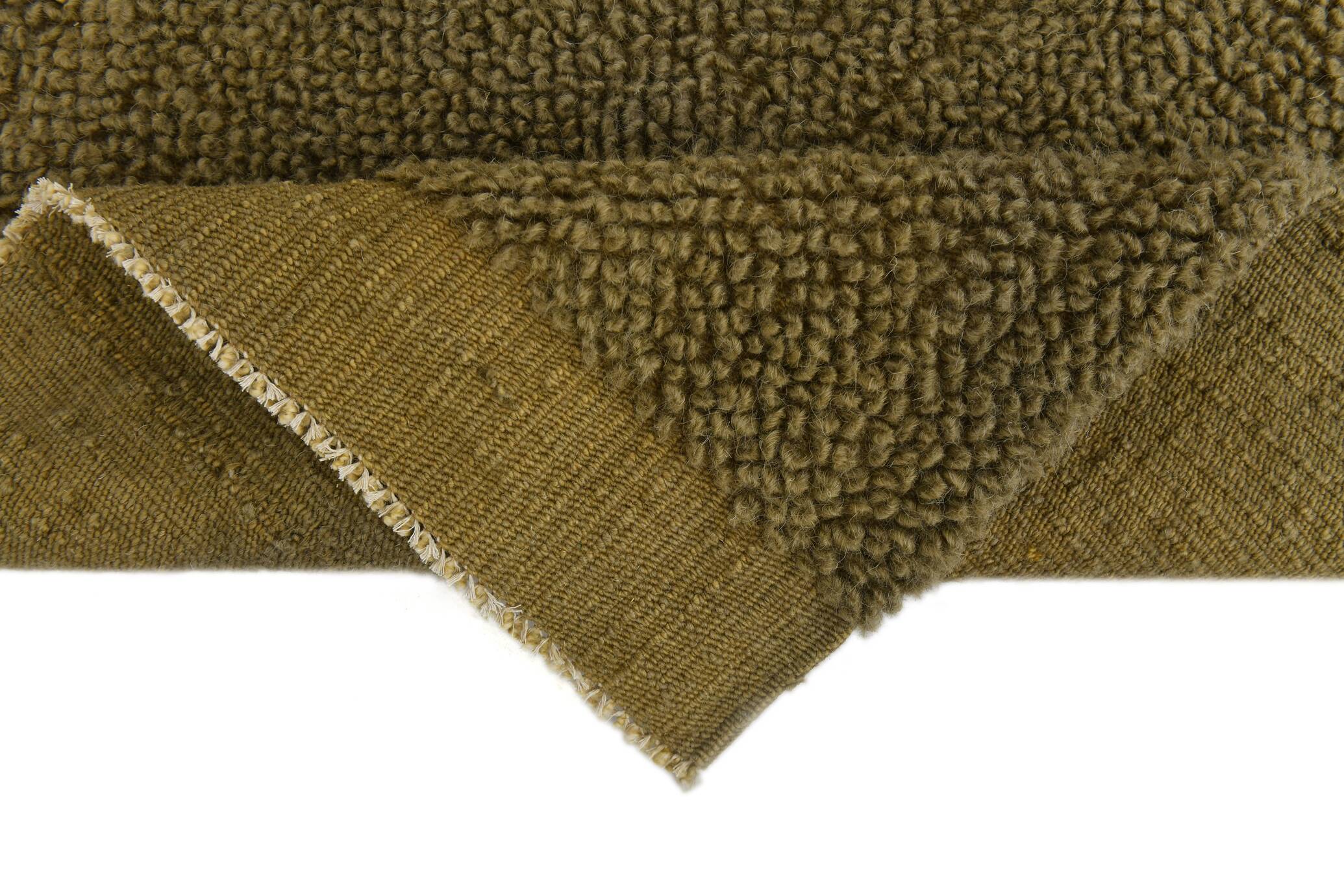 Large Handmade Army Green Kilim Rug, 224x303Cm