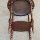 Vintage art deco round shelf in solid wood