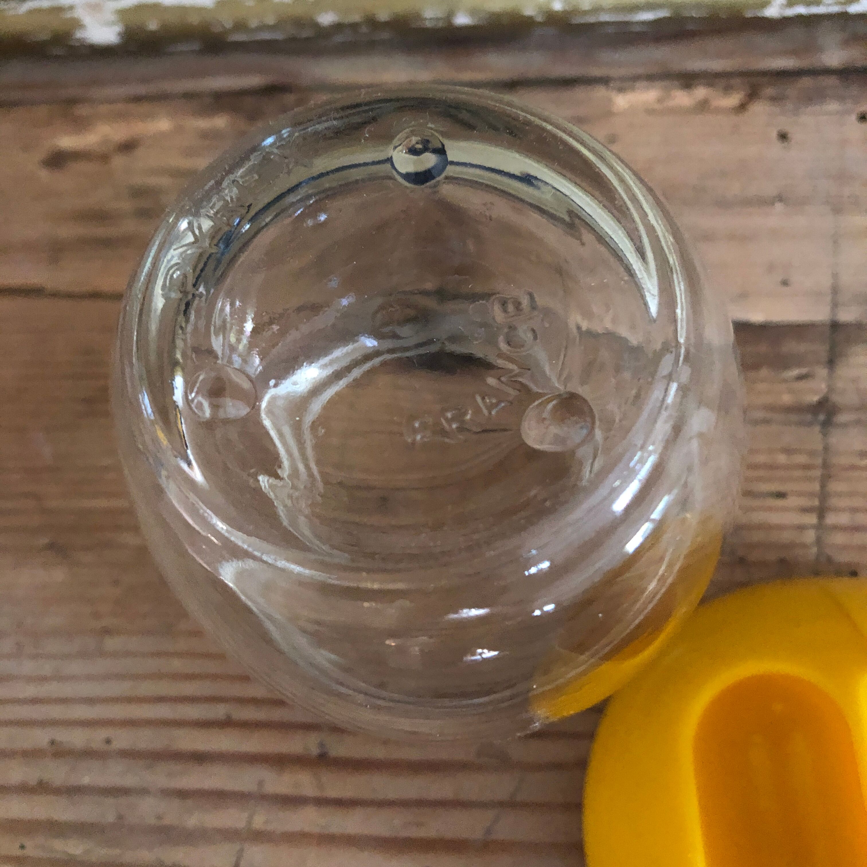 Cooked vintage Pyrex eggs