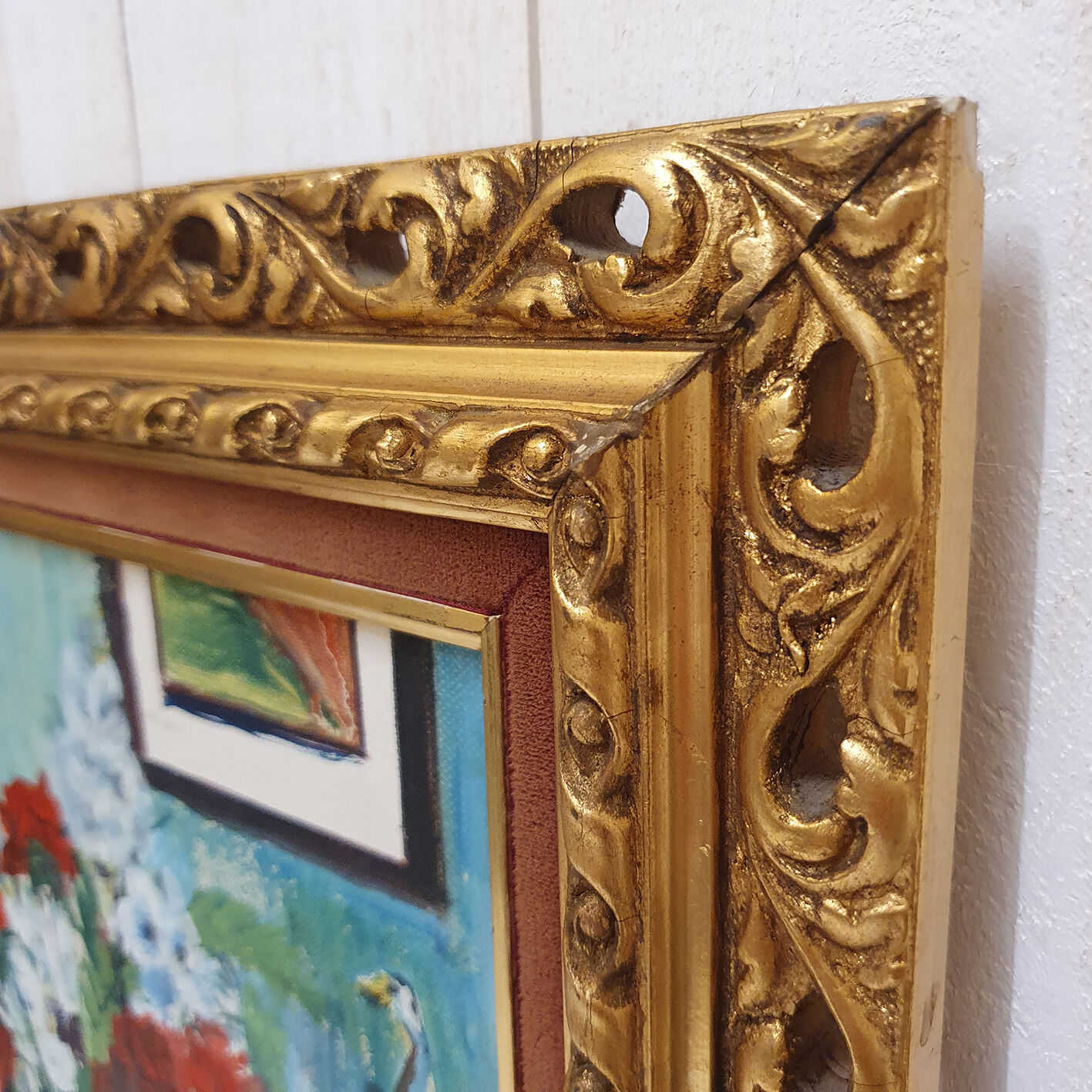 Table painting still life flowers