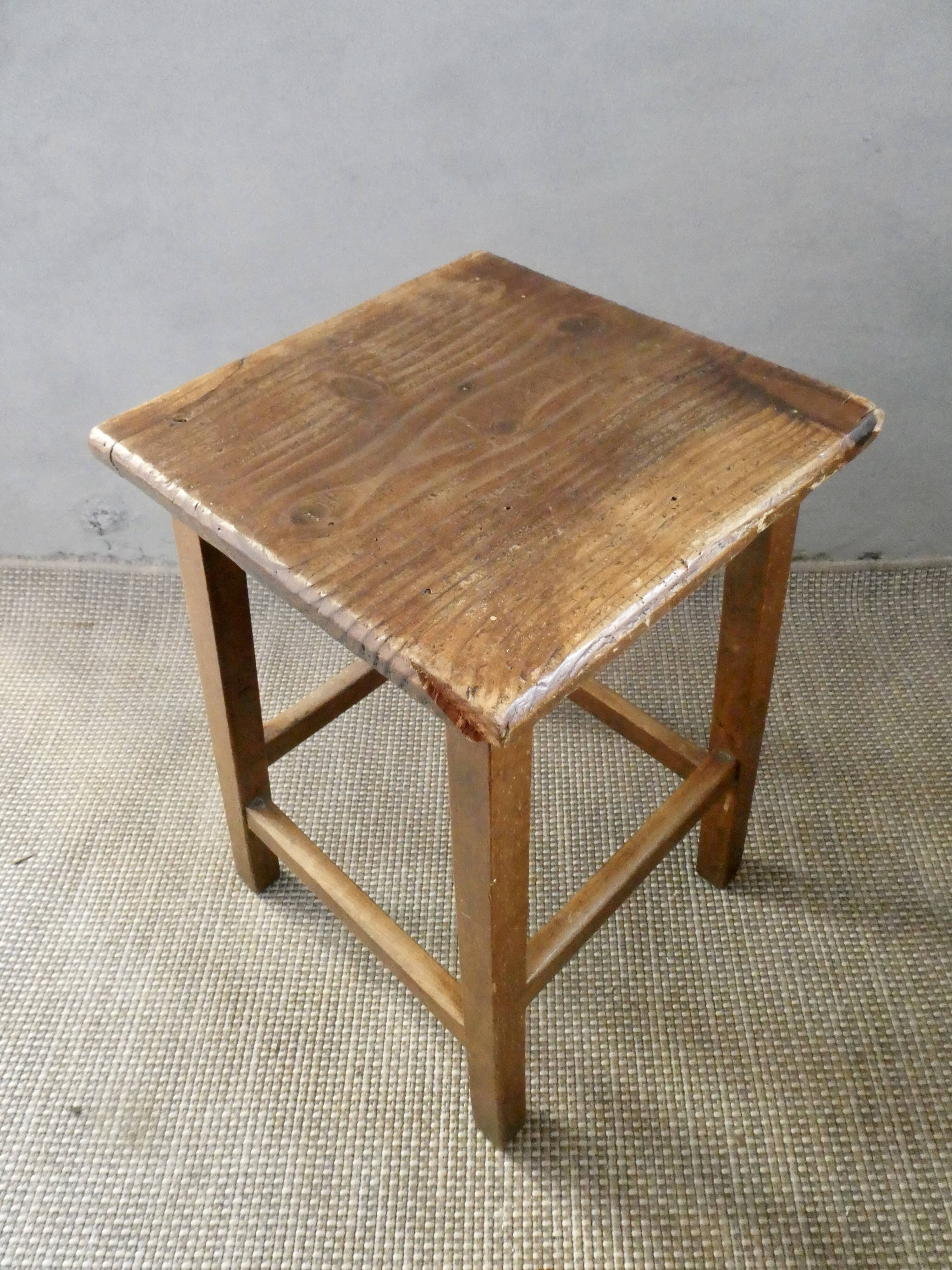 Wooden workshop stool, 50s-60s