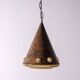 Nanny Still Verre Cuivre Brutaliste Pendentif Conique, RAAK, années 1960