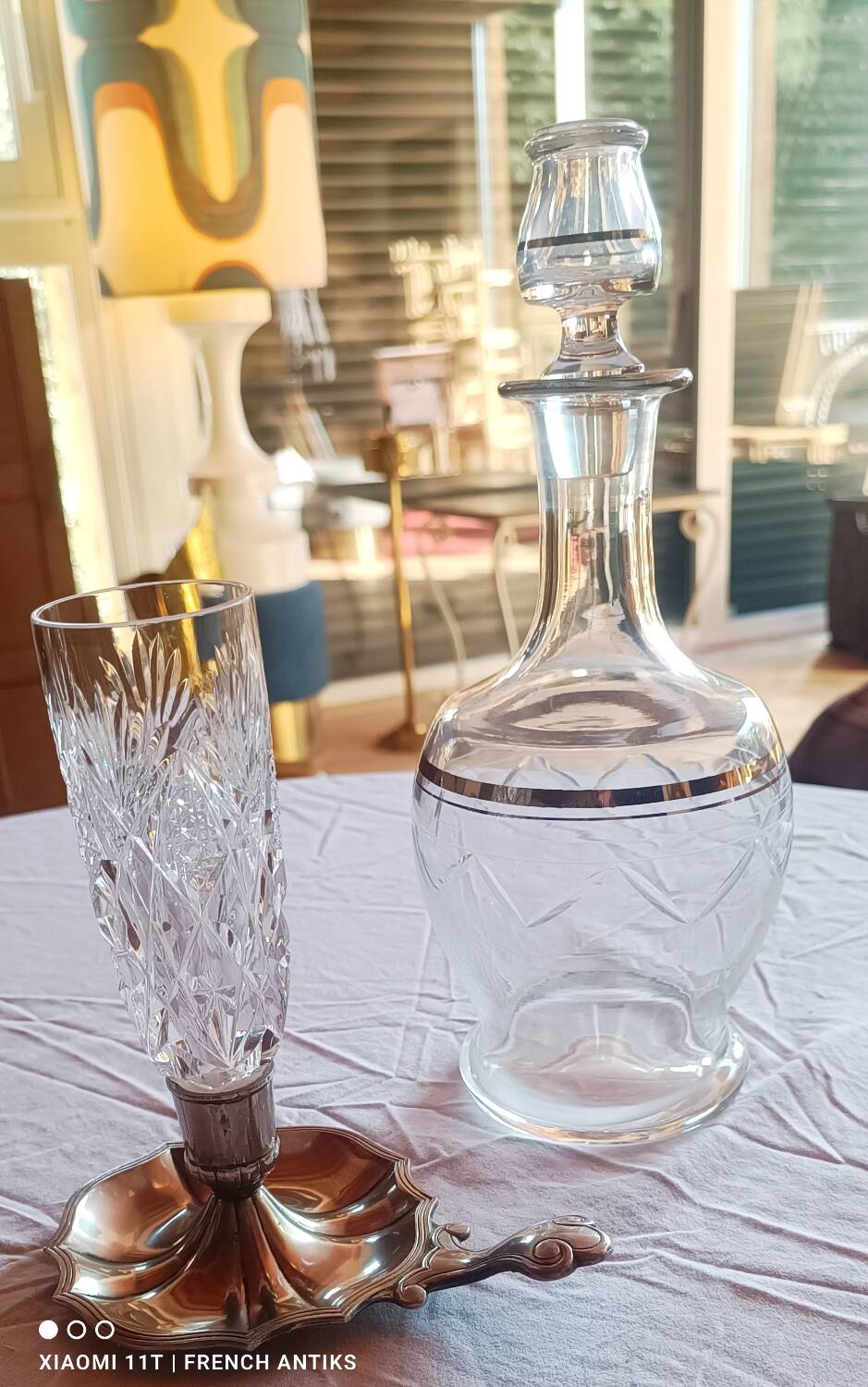 Saint Louis crystal candlestick, Florence model