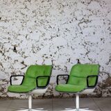 Pair of executive armchairs by Charles Pollock for Knoll